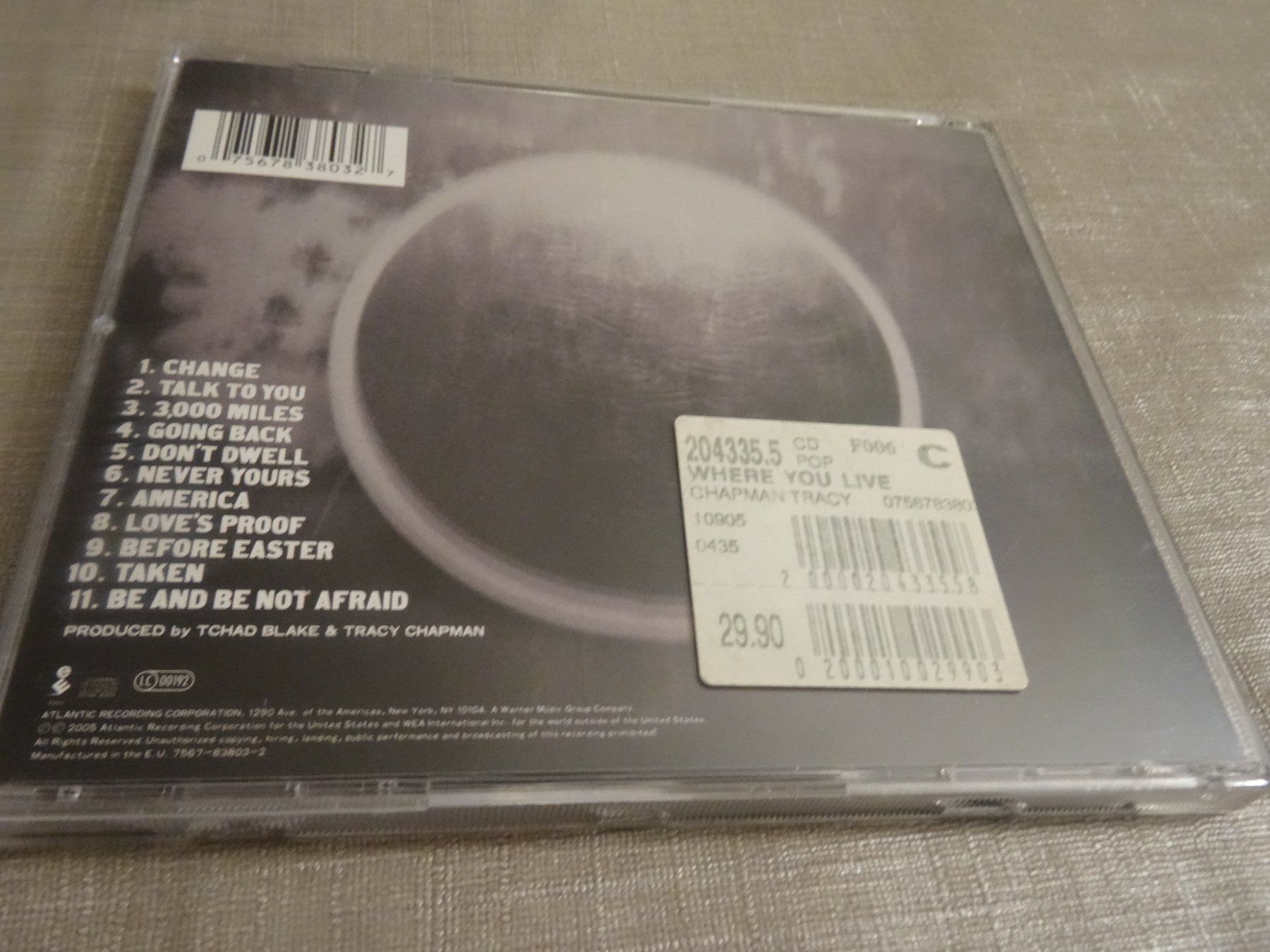 CD: Tracy Chapman - Where You Live CD – Usato da Olten venduto da Disc-Ausverkauf 1