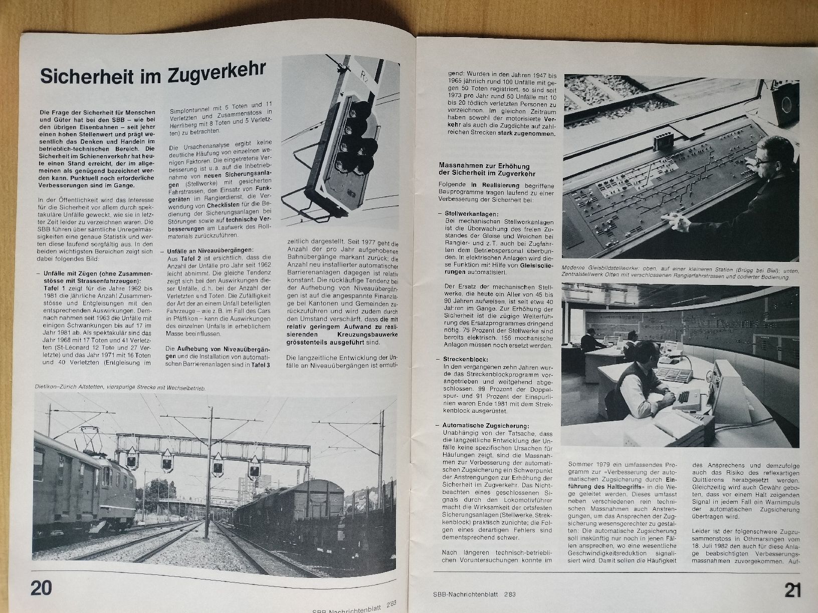 Riviste & Magazine: SBB CFF FFS Nachrichtenblatt von 1983 – Usato da Schwanden Sigrisw venduto da pho_2mc9 2