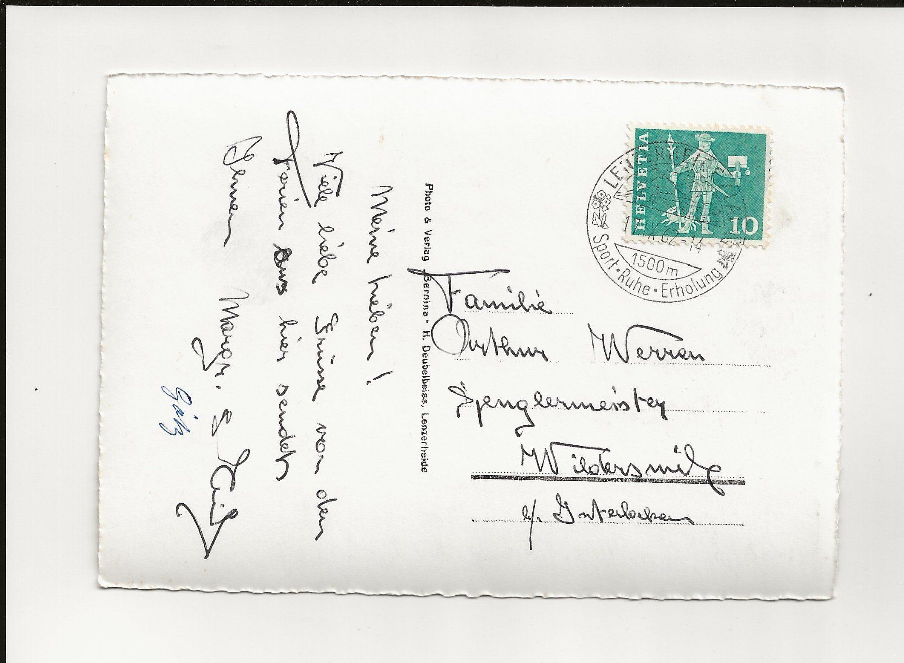Cartes postales: AK 1962 Lenzerheide Heidsee u. Valbella – D'occasion à Greifensee par 315WDO 1