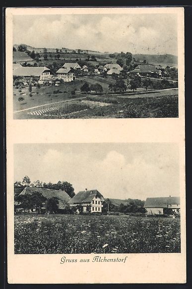 Cartes postales: Alchenstorf, Gesamtansicht, Teilansicht  – D'occasion à Berlin par bartko-reher