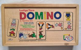 Holz Domino Spiel: Lustige Tiere