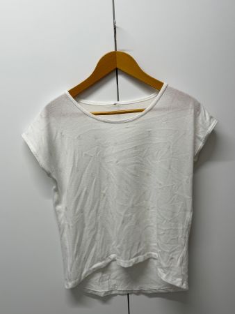 Weisses Sommer Top mit Ananasmuster, Grösse M