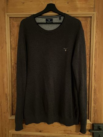 Herren Pullover Gant Premium Cotton grau Grösse 2XL