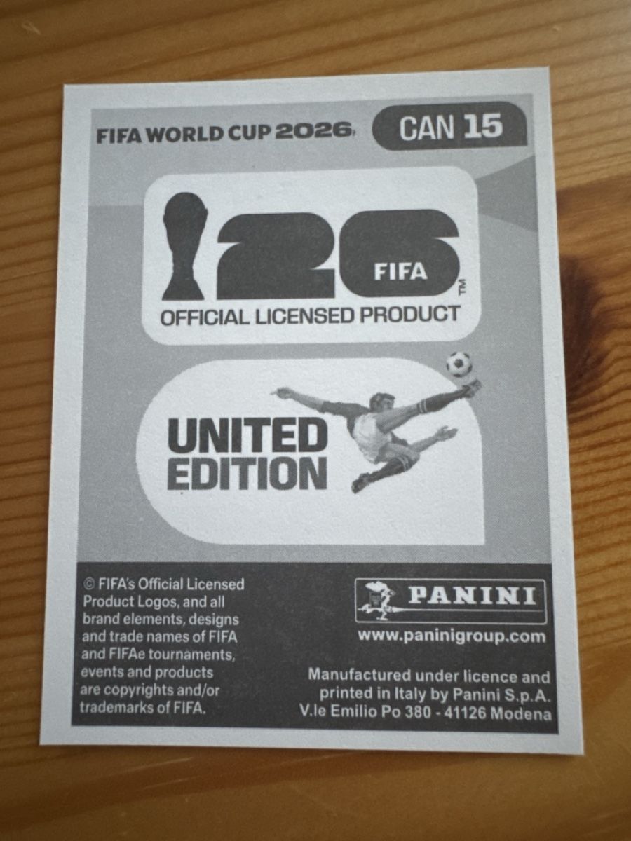 Panini Sammelbilder & Trading cards: Panini FWC 2026 CAN15 – Gebraucht aus Vesenaz von miguelfdfrade 1