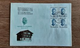 Schweiz 1966 Sonderstempel Heinrich Federer Sachseln