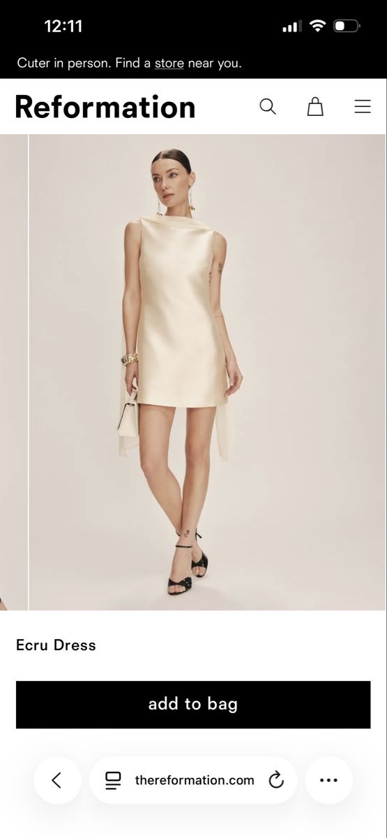 Reformation Vestiti: Reformation Ecru Dress, neu – Nuovo (secondo la descrizione) da Winterthur venduto da livni84 4