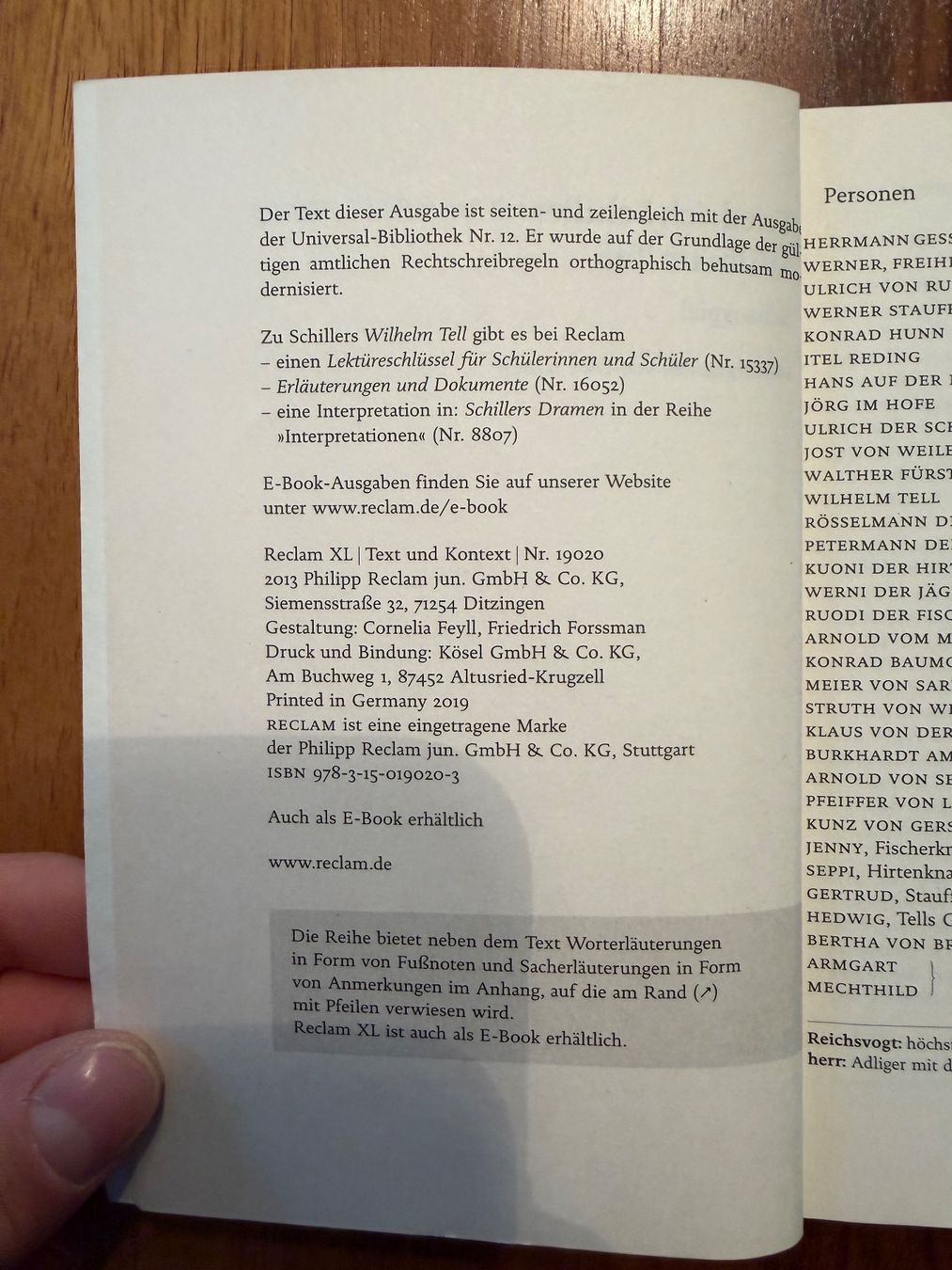 Libri: Friedrich Schiller - Wilhelm Tell – Usato da St. Margrethen SG venduto da NicolaiBrei 1
