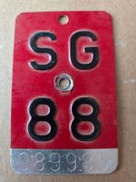 Velonummer SG 88 plaque Velo