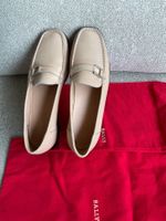 BALLY Leder Schuhe Slipper Gr 37.5 creme-beige