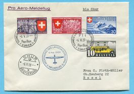 Brief Meldeflug Landi 1939 nach Chur