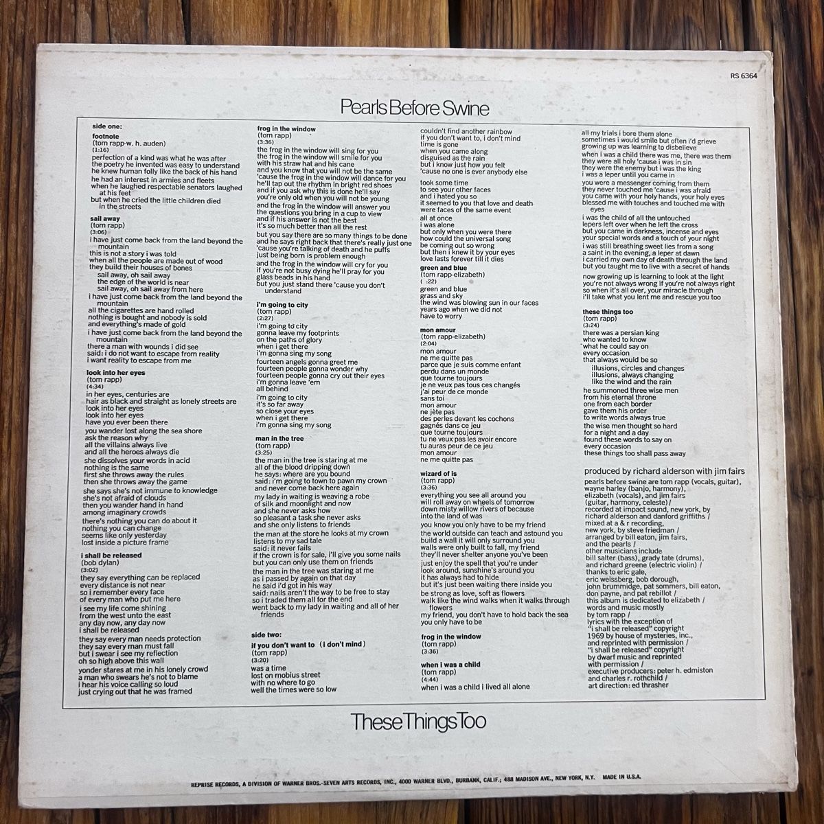 Dischi in vinile: Pearls Before Swine These Things Too LP – Usato da Umiken venduto da mar_p7n9 1