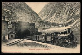 Göschenen, Expresszug der Gotthardbahn 