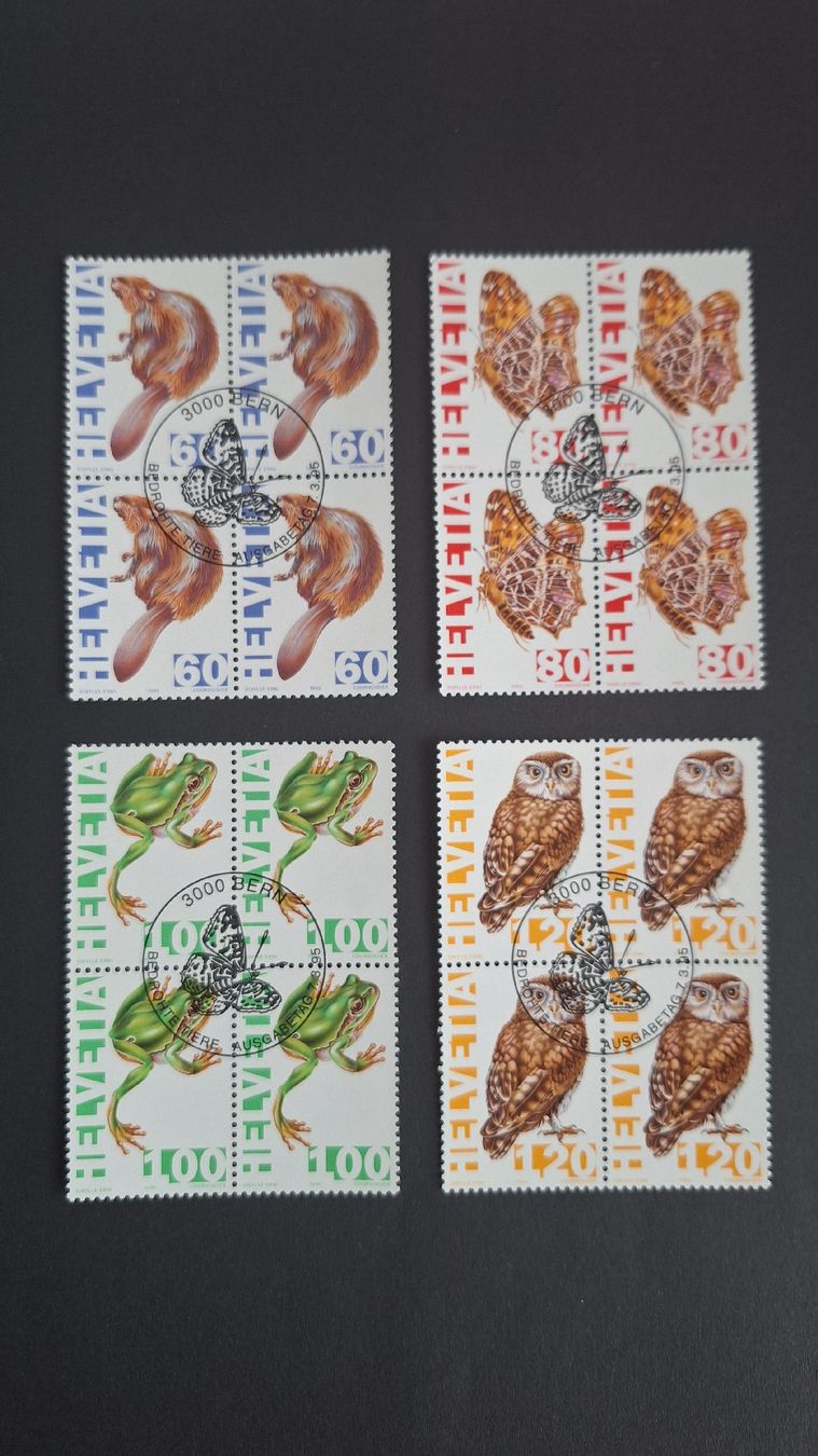 Tous les timbres: 1995 4er Blocksatz mit ET-Stempel – Neuf (Voir description) à Pratteln par walti-6060