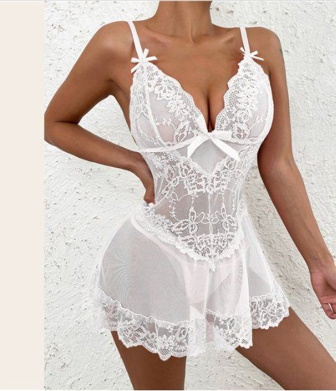 Altra biancheria intima: NEUES Negligée mit String uni weiss Gr. XS/S - 223286 – Nuovo (secondo la descrizione) da Küssnacht am Rigi venduto da Pidu5
