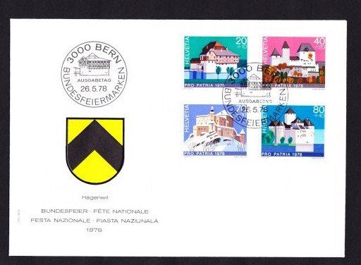 Buste & buste per spedizione: Enveloppe - Suisse - série complète - 1978 - Obl. spéciale – Usato da Blonay venduto da FRSU