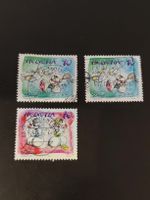3 Briefmarken Helvetia Diddl gestempelt 2003 gebraucht