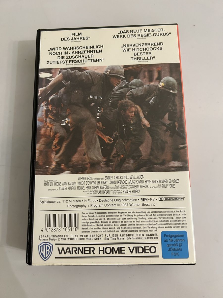 VHS Full Metal Jacket Stanley Kubricks Klassiker (Gebraucht) in ...