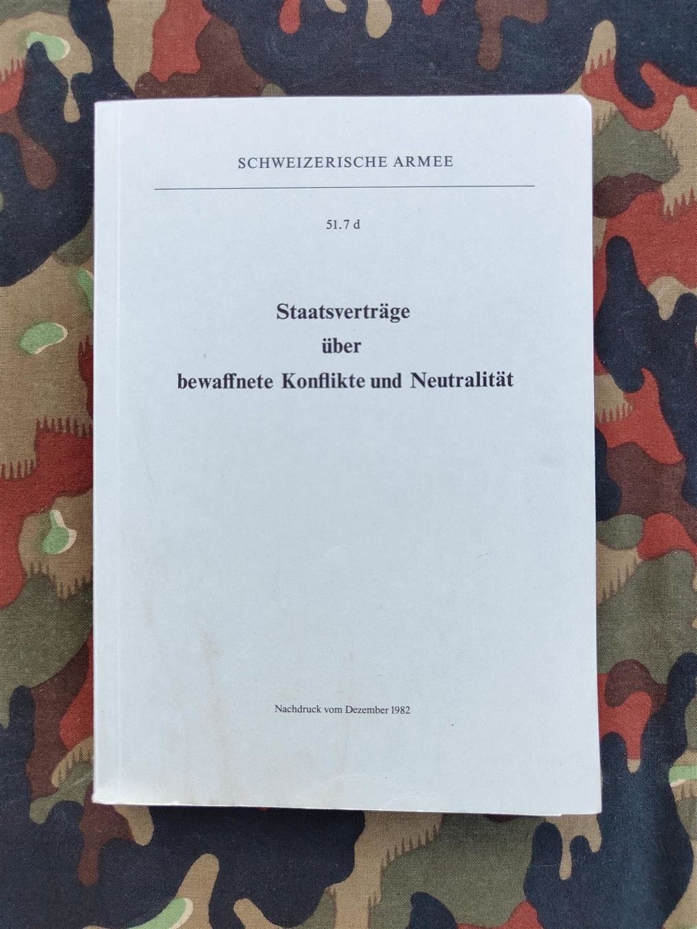 Bücher: Reglement 51.7 d Staatsverträge Konflike – Gebraucht aus Bauma von SwissMilitaria