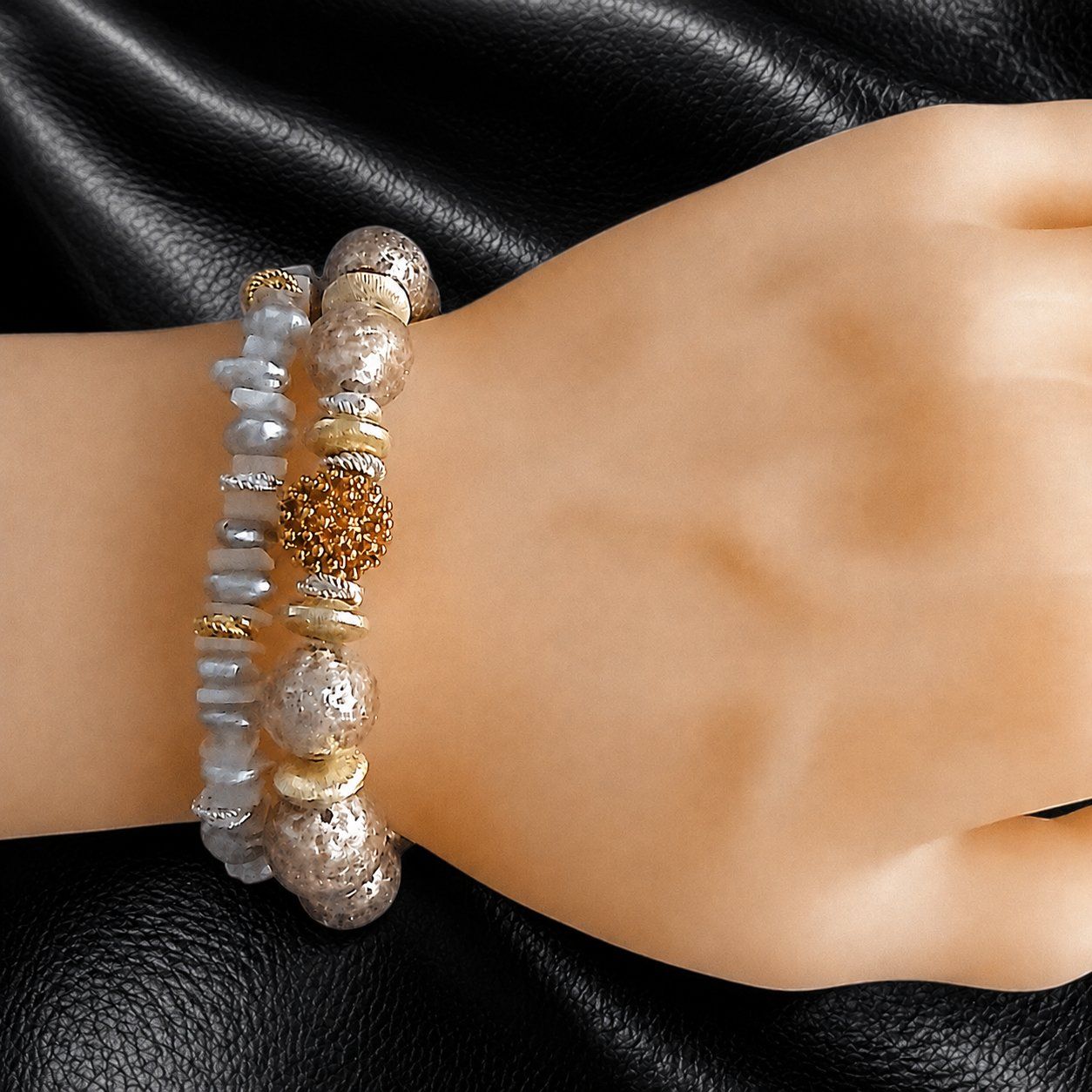 Bracelets: Armband elastisch Bracelet élastique Muranoglas Unikat – Neuf avec emballage d'origine à Lütisburg par Emarra