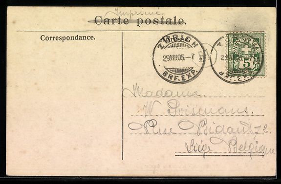 Cartoline postali: AK Zürich, Waldhaus Dolder, 1905 – Usato da Berlin venduto da bartko-reher 1