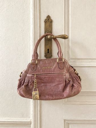 Miu Miu Handtasche Leder altrosa