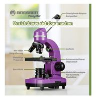 Mikroskop Bresser violett in gutem Zustand gebraucht