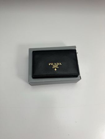 Authentic Black Prada Card Holder, with Box - Pristine!