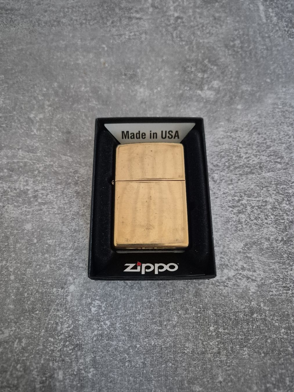 Zippo Accendini: Zippo Chrom Gold blank neu – Nuovo e nell'imballaggio originale da Auswil venduto da boumi85