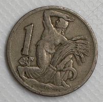 Tschechoslowakei 1 Krone 1923 - Seltene Sammlermünze!