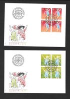 2 FDC 775 - 776 Serie Viererblöcke Europamarken ET 23.5.1989