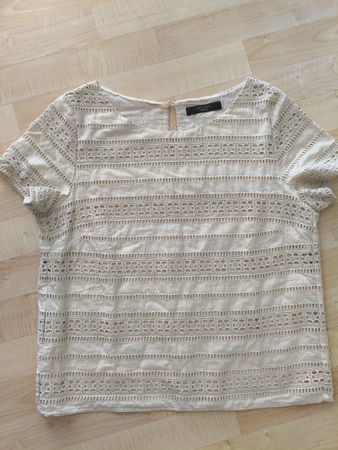 Bluse Weekend MaxMara Lochstickerei beige Grösse S