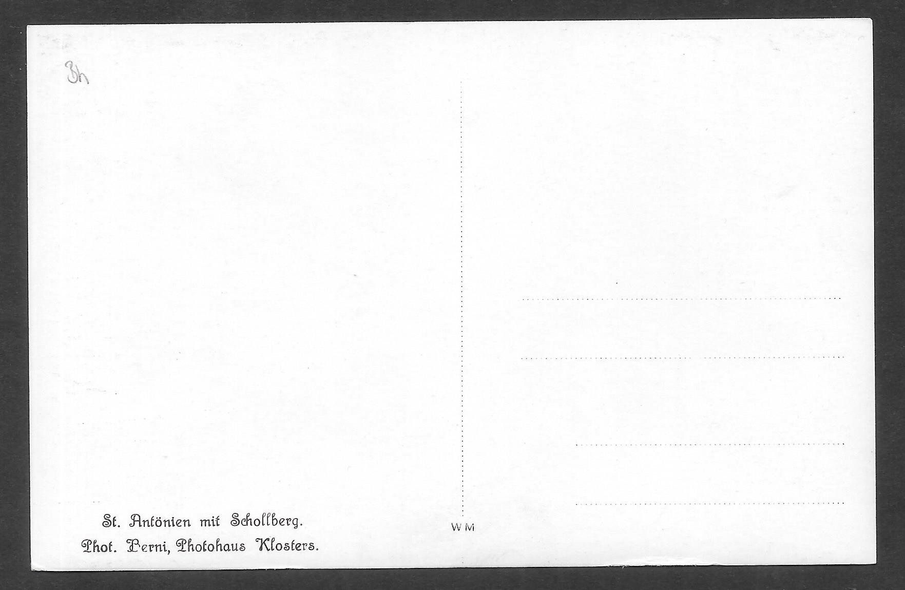 Cartoline postali: St. Antönien Dorfansicht mit Schollberg – Usato da Olten venduto da clotaldi 1
