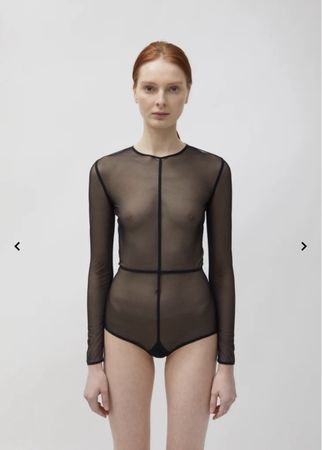 ANN DEMEULEMEESTER New Soft Tulle Bodysuit