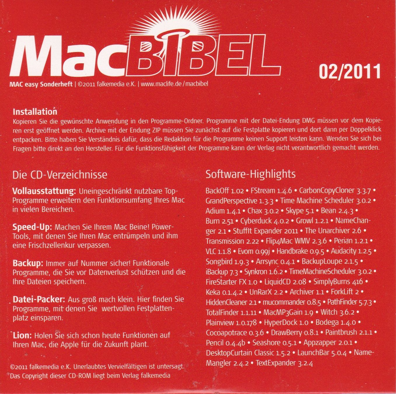Riviste & Magazine: MacBIBEL 2011/02 mit Heft-CD - MAC LIFE Special-Edition – Usato da Bern venduto da MacBit77_chbe 2