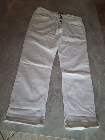 Pantalon slim fit blanc taille 40 marque Kiabi 
