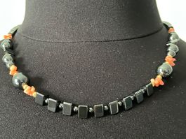 Collier Hematites  Et Corail