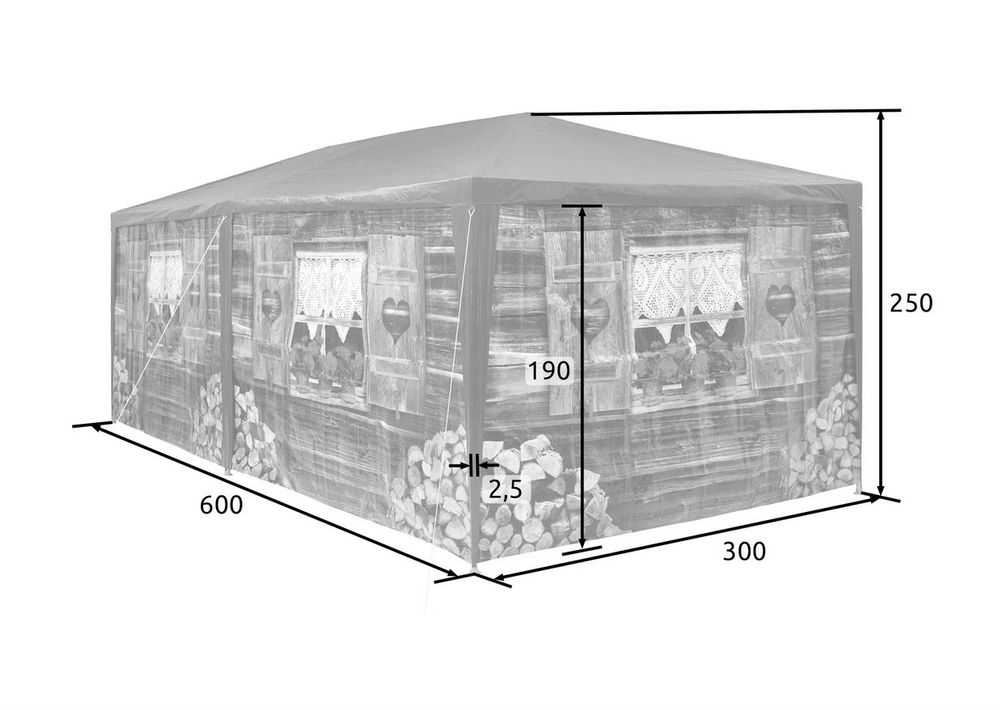 Garten Pavillon 6x3m Almhütte Kaufen auf Ricardo