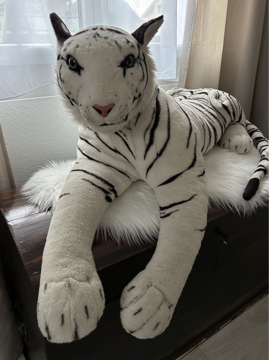 Giocattoli: Weisser Tiger Plüschtier XXL – Usato da Brunnen venduto da Bastelrausch