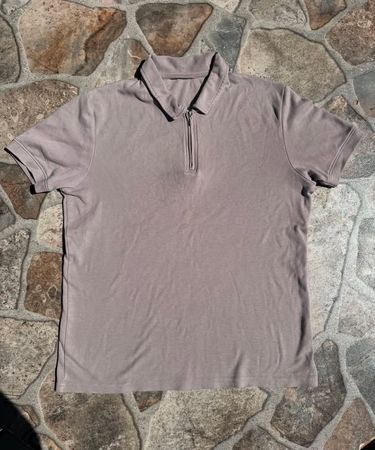 Polo homme manches courtes gris taille L neuf