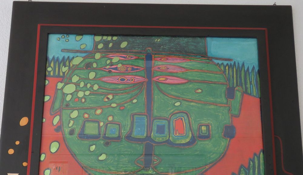 Hundertwasser, Dreiäugiger grüner Buddha mit Hut von 1963 | Kaufen auf ...
