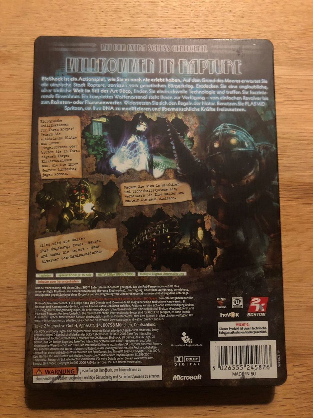 Microsoft Spiele: Bioshock Xbox 360 Steelbook – Gebraucht aus Kestenholz von Dickies09 1