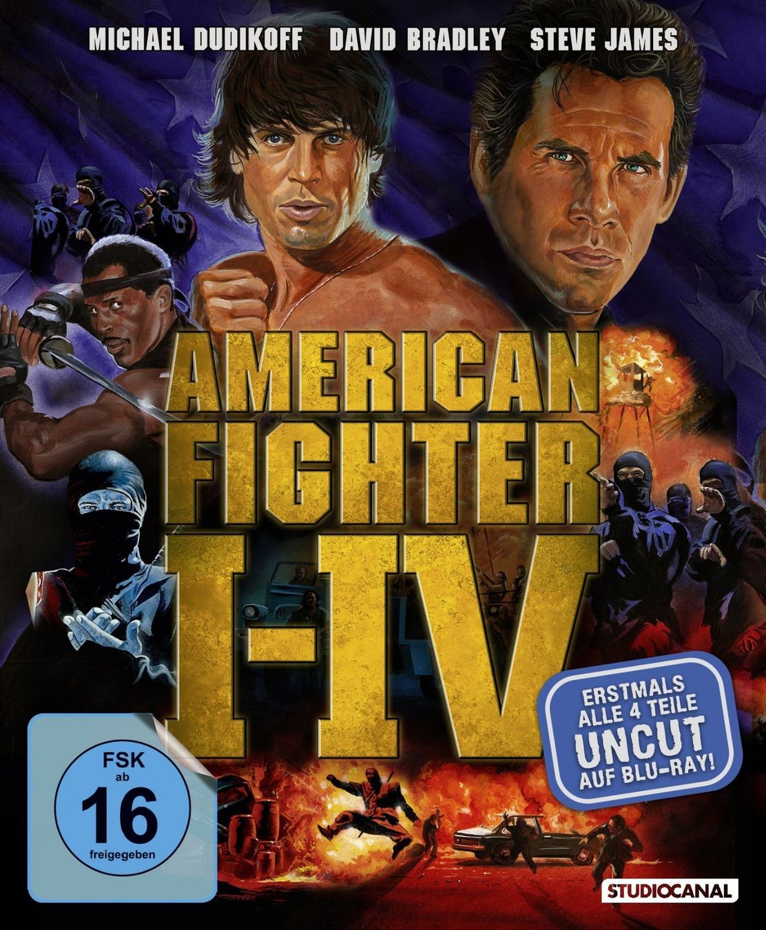 Alle DVDs: American Fighter 1-4 (1985-90) Michael Dudikoff/UNCUT/4-BDs – Neu (gemäss Beschreibung) aus Volketswil von cinephilia