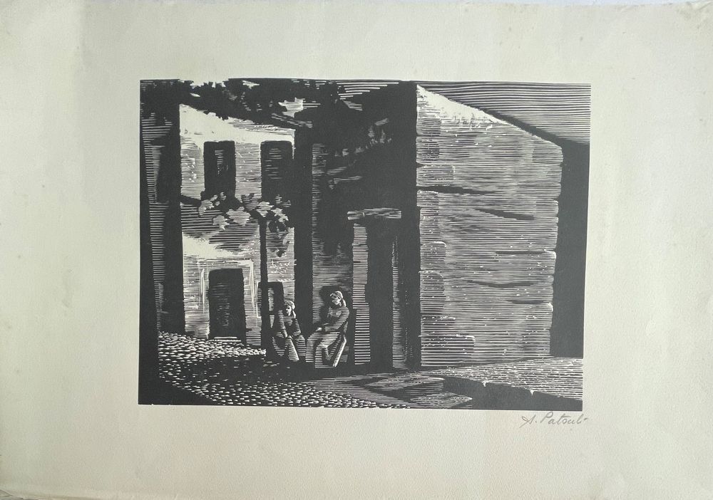 Aldo PATOCCHI HOLZSCHNITT SIGNIERT 1