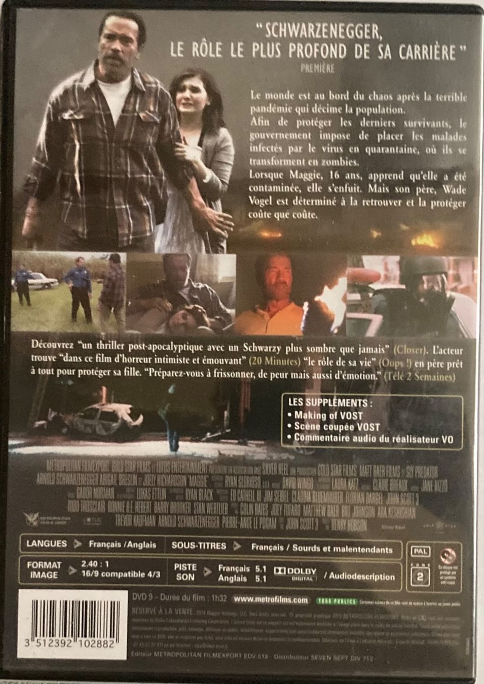 Tutti i DVDs: ARNOLD SCHWARZENEGGER - MAGGIE – Usato da Poliez-Pittet venduto da Newtown-Records 1