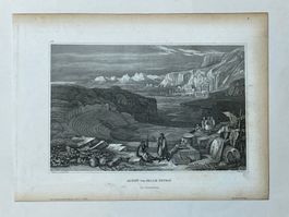 stich antik Ruinen Selah Petra Arabien