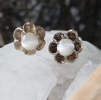 BLUMEN OHRRINGE IN 925 SILBER