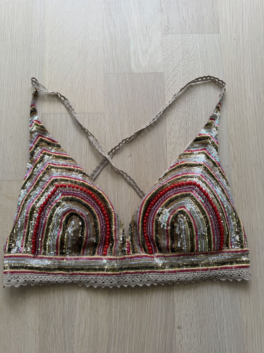 Twinset Top: TWINSET Bralette Grösse S/M mit Pailletten – Usato da Winterthur venduto da marisole4