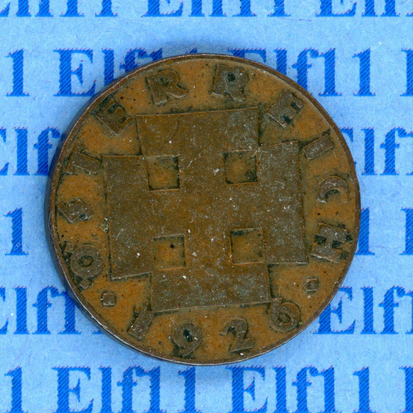 Tutti le monete: ATS___0.02 1926 ss 2 Groschen – Usato da Widnau venduto da Elf11