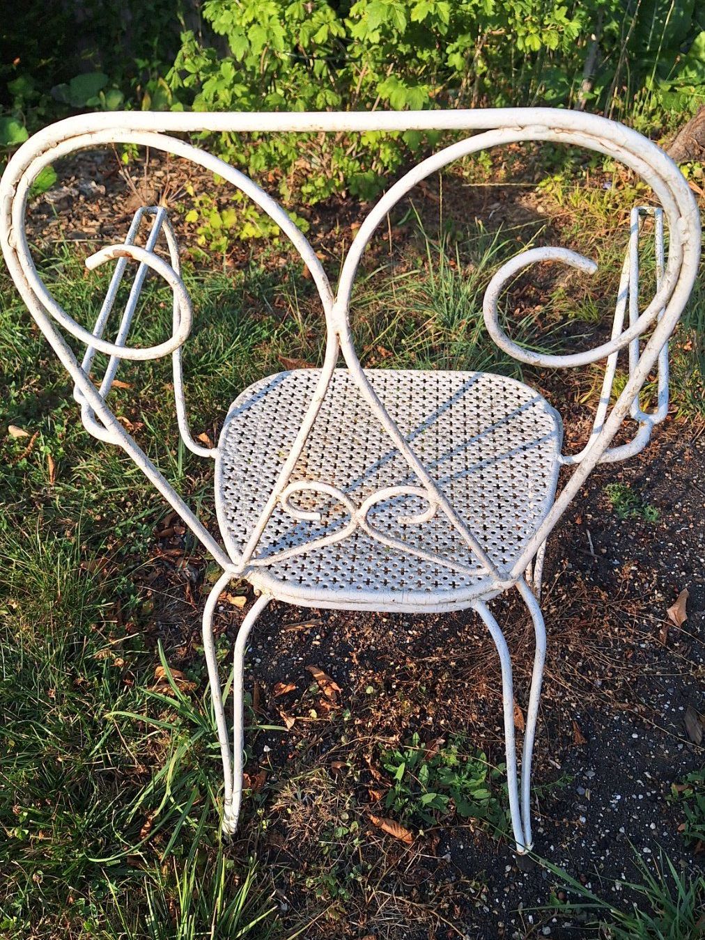 Stühle: alter Gartenstuhl aus Eisen, weiss – Gebraucht aus Dornach von majo8689 4