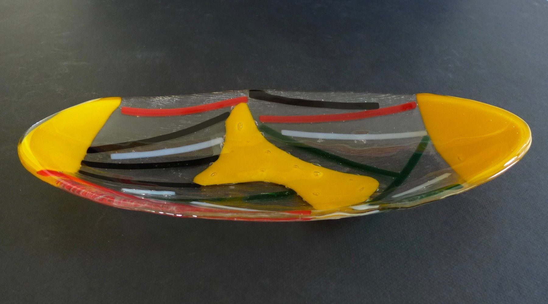 Bicchieri: Schale Glas farbig oval 39 cm. – Usato da Chur venduto da Bombai01 1